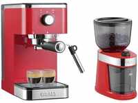 Graef Siebträger-Espressomaschine ES 403 salita mit Kaffeemühle CM 203 Rot