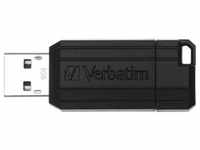 Verbatim PinStripe (8 GB, USB A, USB 2.0), USB Stick, Schwarz