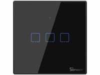 Sonoff T3EU3C, Sonoff T3EU3C - 3-gang Wi-Fi Smart Wall Switch - Black