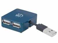 Manhattan 160605, Manhattan 4 Port USB 2.0-Hub (USB A) Blau
