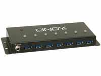 Lindy 43128, Lindy E/A-HUB USB3 7PORT/43128 (USB B) Schwarz
