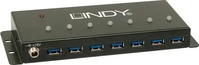 Lindy 43128, Lindy E/A-HUB USB3 7PORT/43128 (USB-B, 7 Ports) (43128) Schwarz