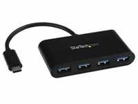 StarTech 4 Port USB-C to USB-A hub (USB C), Dockingstation + USB Hub, Schwarz