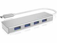 Icy Box IB-HUB1425-C3 (USB C), Dockingstation + USB Hub, Weiss