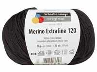 Schachenmayr Wolle Merino Extrafine 120, Garn + Wolle, Schwarz