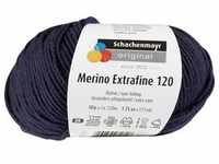 Schachenmayr Wolle Merino Extrafine 120, Garn + Wolle, Blau