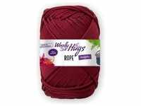 Woolly Hugs Wolle Rope Garn 200 g Bordeaux, Garn + Wolle, Rot