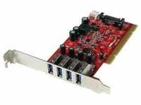 StarTech 4 Port SuperSpeed USB 3.0 PCI Card, Kontrollerkarte