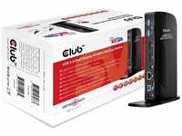 Club 3D CSV-1460, Club 3D Dual Display Docking Station 4K60Hz (USB B) Schwarz