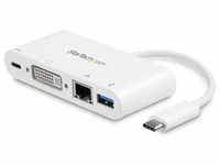StarTech DKT30CDVPD (USB C), Dockingstation + USB Hub, Weiss
