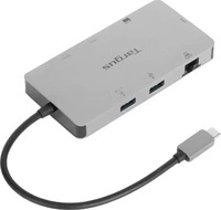 Targus DOCK423EU, Targus USB-C Dual 4K (USB-C, 8 Ports) (DOCK423EU) Silber