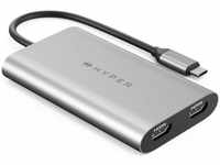 Hyper HDM1-GL, Hyper USB-C zu (HDMI, 15 cm) Silber