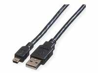 Roline USB 2.0 Kabel (3 m, USB 2.0), USB Kabel