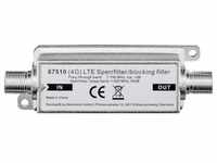 Goobay 67510, Goobay LTE/4G Sperrfilter F-Buchse - F-Buchse Silber