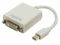 LogiLink CV0037, LogiLink Mini DisplayPort to DVI (DVI, 9 cm) Weiss