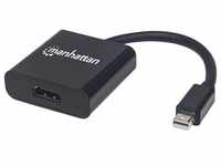Manhattan Mini DisplayPort zu (Mini DP, 19.50 cm), Data + Video Adapter, Schwarz