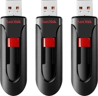 SANDISK SDCZ60-032G-G46T, SANDISK Cruzer Glide 3-Pack (32 GB, USB-A)