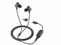 Logitech 981-001013, Logitech Zone Wired Earbuds (Kabelgebunden) Grau
