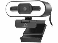 Renkforce Webcam mit 2K HD-Auflösung und Videoleuchte (5 Mpx) (17911411) Schwarz