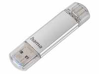 Hama C-Laeta (32 GB, USB A, USB C, USB 3.0), USB Stick, Silber