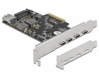 Delock PCI Express x4 Karte zu 4 x USB Type-CTM + 1 x USB Typ-A, Kontrollerkarte