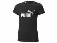 Puma, Mädchen, Sportshirt, ESS+ Logo Tee (164), Schwarz, 164