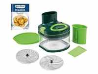 Genius Manueller Food Processor NICER DICER PEGASUS Set 10-teilig grün,