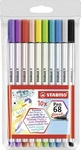 Stabilo 568/10-11, Stabilo Pen 68 brush Premium-Filzstift (10x) (568/10-11)