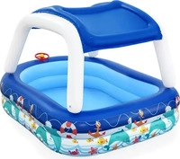Bestway 54370, Bestway Family Pool mit Sonnenschirm Sea Captain (213 x 155 x...