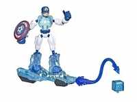 Hasbro Marvel Avengers Bend and Flex Missions Captain America Eis-Mission, 15 cm