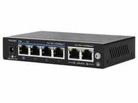Abus ITAC10100 4-Port PoE Gigabit Switch (4 Ports), Netzwerk Switch, Schwarz