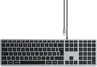 Satechi ST-UCSW3M-DE, Satechi Slim W3 (DE, Kabelgebunden) (ST-UCSW3M-DE) Grau/Schwarz