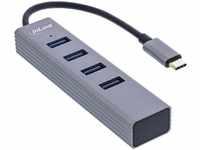 InLine 33271N, InLine USB 3.2 Gen.1 Type C Hub (4x USB-A 5Gb/s), OTG, Metallgehäuse