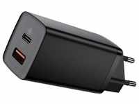 Baseus GaN2 Lite Quick ChargerC+U 65W EU Black (65 W, Fast Charge), USB Ladegerät,