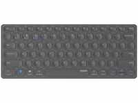 Rapoo 13535, Rapoo Kabellose Multimodus Tastatur E9600M, DE-Layout, Dunkelgrau (DE,