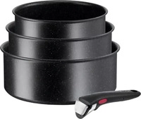 Tefal L3999632, Tefal Ingenio Black Stone (Aluminium, 20 x 10 cm) (L3999632) Schwarz