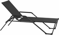 Siena Garden M29537, Siena Garden Sonnenliege (195 cm) (M29537) Schwarz/Grau/Silber