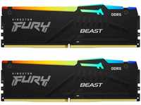 Kingston FURY Beast RGB (2 x 16GB, 6000 MHz, DDR5-RAM, DIMM) (21089508) Schwarz