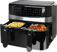 Emerio AF-126672.4, Emerio Doppel Heissluftfritteuse (9 l) (AF-126672.4) Schwarz