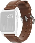 Nomad NM1A4RST00, Nomad Traditional Strap (44 mm, Leder) (NM1A4RST00) Silber/Braun