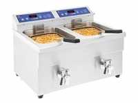 Royal Catering Induktionsfritteuse Fritteuse Elektro Induktion Digital 2x10 L 2x3500