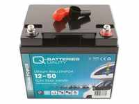 Q-Batteries Lithium Akku 12-50 12,8V 50Ah 640Wh LiFePO4 Batterie (1 Stk., 50000 mAh),