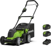 Greenworks 100046275, Greenworks G24X2LM41K2x Plaeneklipper 2X24V 41cm - med 2x2Ah