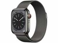 Apple MNJM3FD/A, Apple Watch Series 8 (41 mm, Edelstahl, 4G, One Size) Graphite