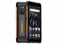 Hammer Iron 4 (32 GB, black-orange, 5.50", Dual SIM, 13 Mpx, 4G), Smartphone, Grau,