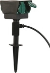 Unitec 204087, Unitec Erdspiess m 4f Steckdose 1,5m sw (4x, CEE 7/3, 1.50 m) (204087)
