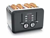 Arendo Edelstahl Toaster 4 Scheiben, Automatik, Edelstahl, Wärmeisolierendes