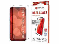 Displex Real Glass, Full Cover Panzerglas (1 Stück, iPhone 14 Plus), Smartphone