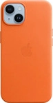 Apple MPP83ZM/A, Apple Leather Case with MagSafe (Apple iPhone 14) (MPP83ZM/A) Orange