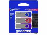 Goodram UTS3-0640MXR11-3P, Goodram UTS3 USB 3.0 64GB 3-pack mix (64 GB, USB A)
